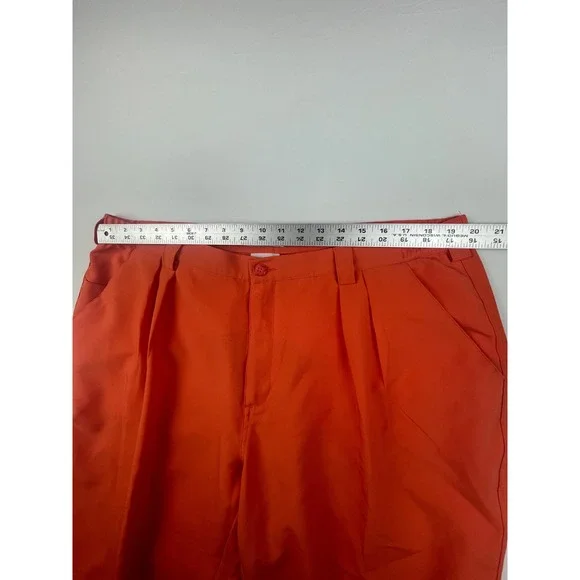 St Andrews Traditional Golfwear Mens Orange Pleated Knee Length Pants SZ42 00801 - Picture 4 of 9
